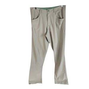 Free Fly‎ Outdoor Hiking Pants Mens (Actual 36x33) Beige Stretch Polyester *read